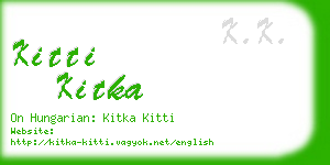kitti kitka business card